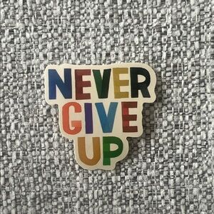 5/$10 Never Give Up Sticker